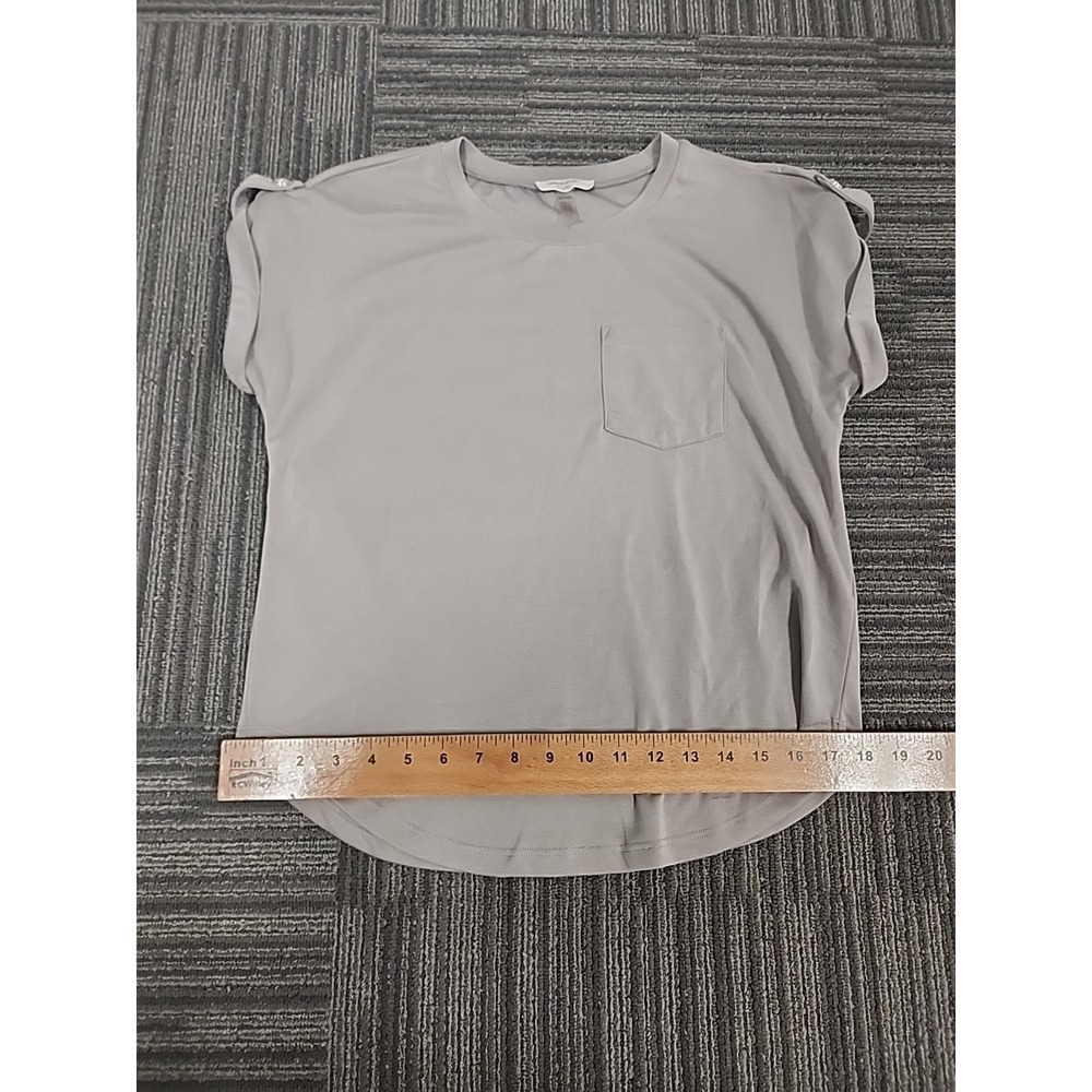 Cable And Guage Cropped Sleeve Top XS Women Grey. Soft - Picture 6 of 10